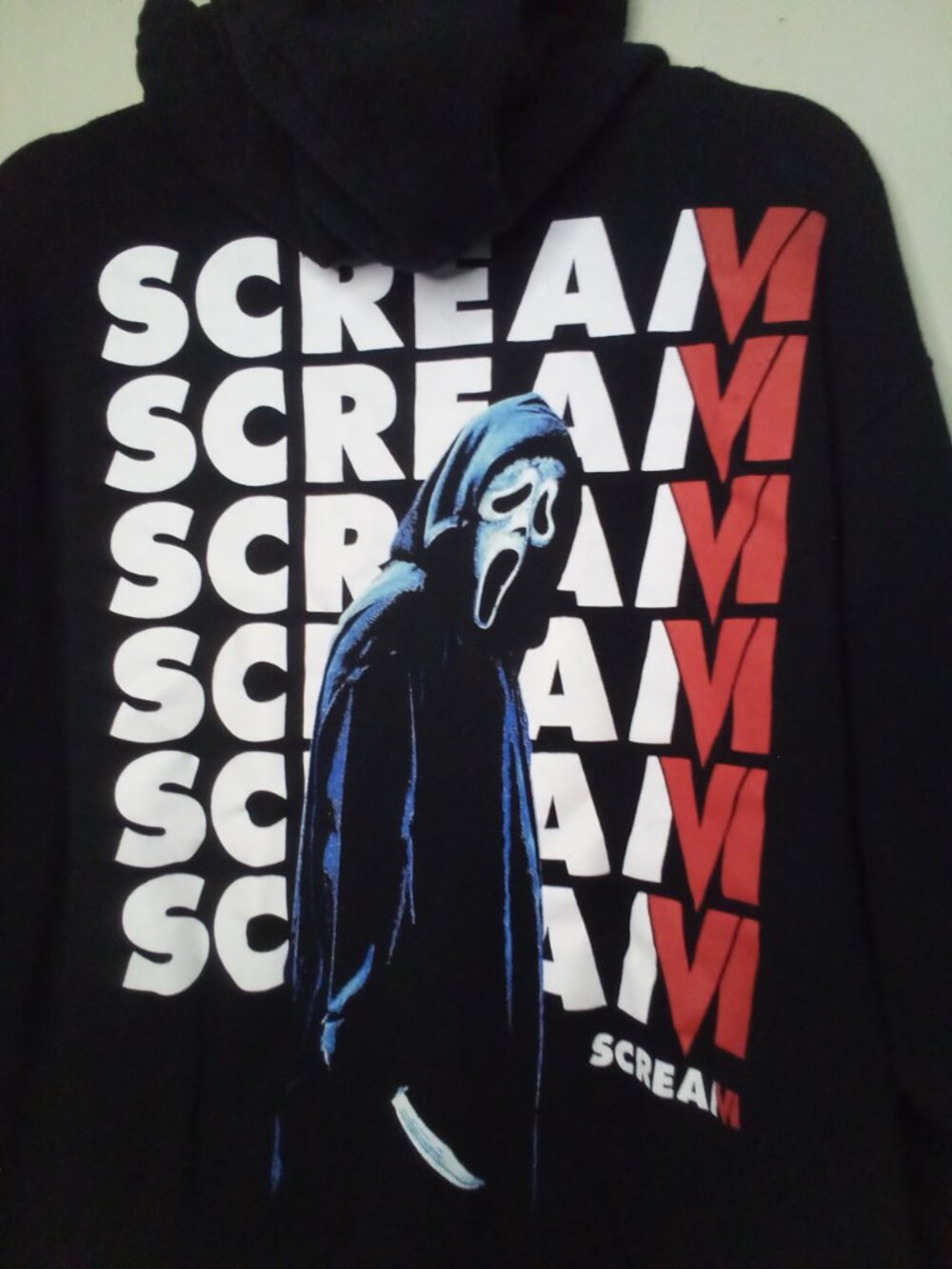 Scream Hoodie Adult XL Men Women Horror Graphic Pocket Black - Picture 10 of 13
